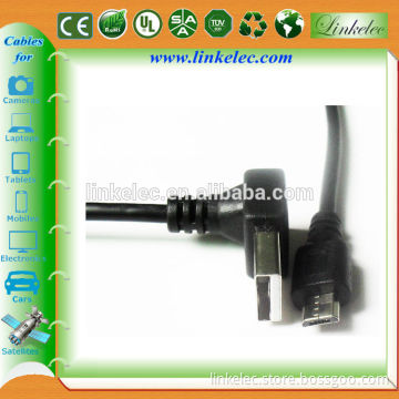 ultra thin micro usb cable to high speed up angled usb AM cable 2.0